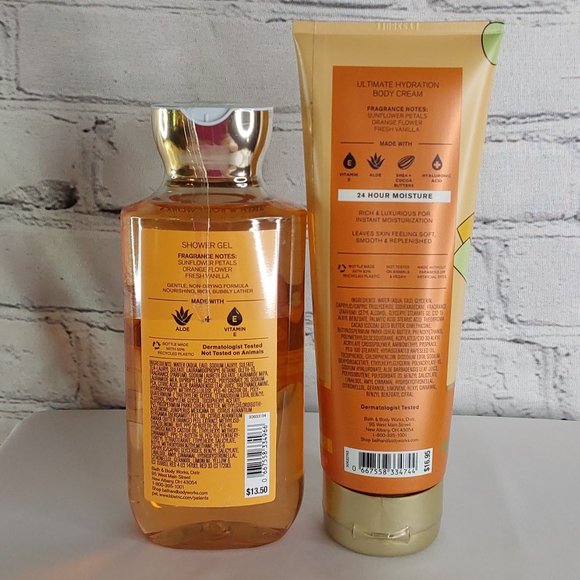 BATH & BODY WORKS 'GOLDEN SUNFLOWER' 2-PIECE BODY WASH, CREAM SET 'DISCO EDITION - Picture 7 of 14